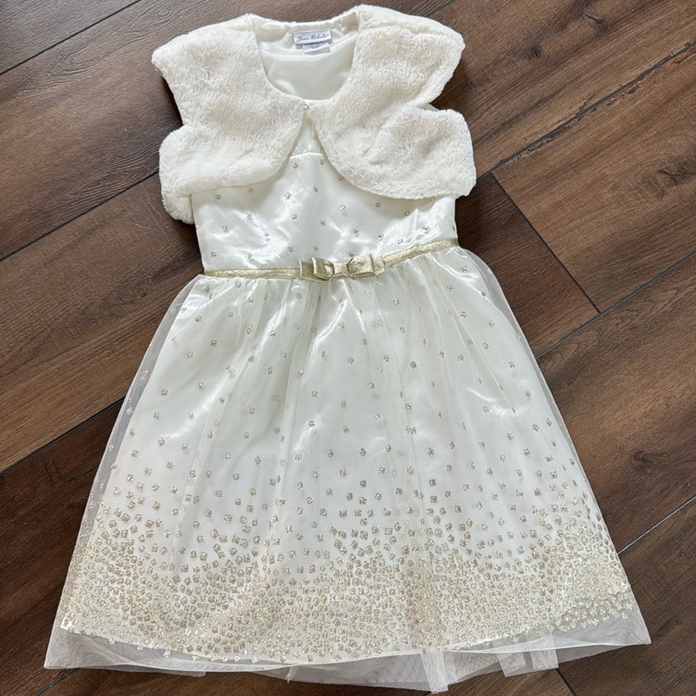 Special occasion dress for girls size 8 with shawl